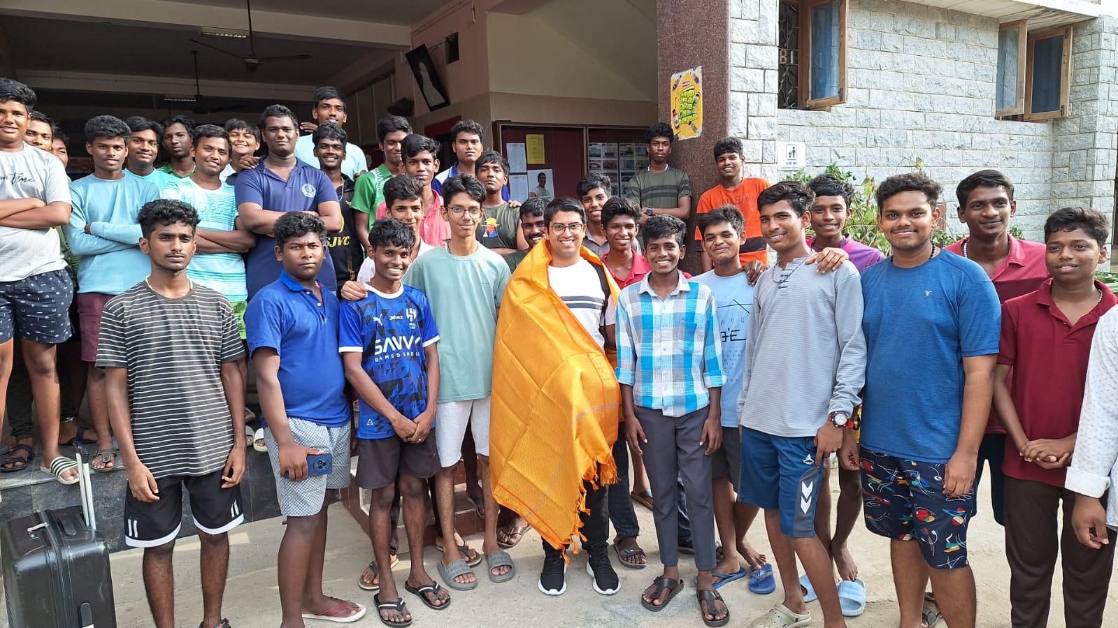 Arrivo a Chennai di Simone a Don Bosco Cittadel 31 luglio 2025